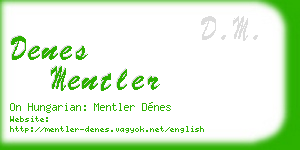 denes mentler business card
